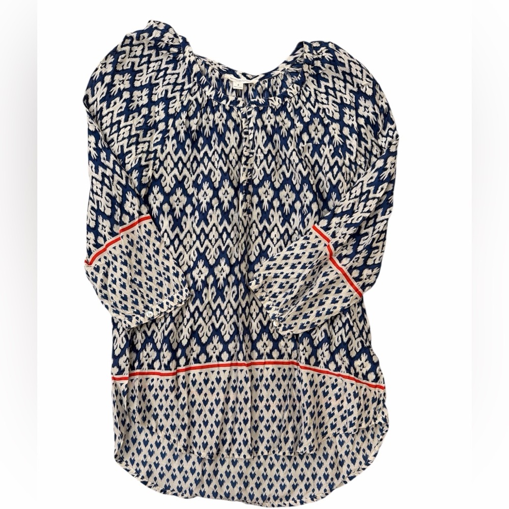 beachlunchlounge Blue and White Sz S blouse